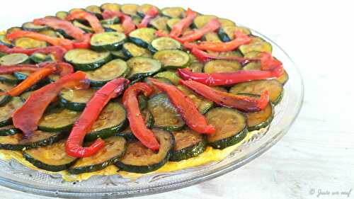 Tatin de courgettes au poivron rouge