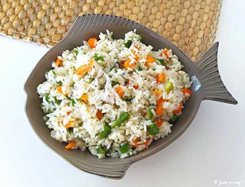 Salade de riz aux deux poivrons 
