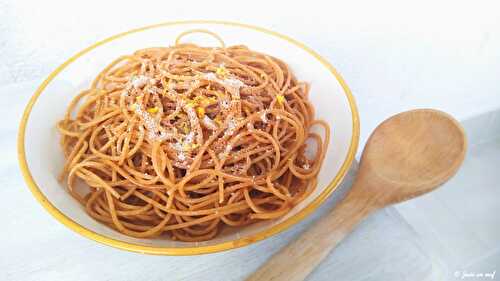Spaghettis citron parmesan