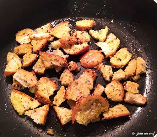 Croûtons maison pour velouté gourmand