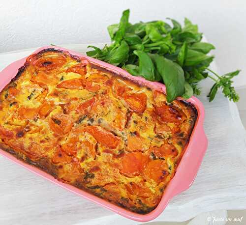 Clafoutis abricot basilic