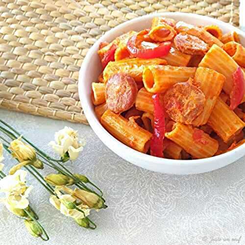 Pâtes à la crème et au chorizo