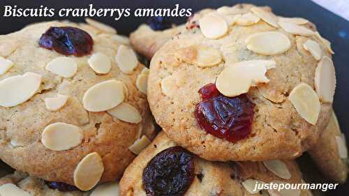Biscuits cranberrys et amandes