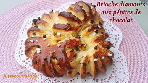 Brioche diamants aux pépites de chocolat