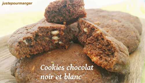 Cookies chocolat noir et blanc