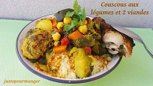 Couscous aux légumes et deux viandes