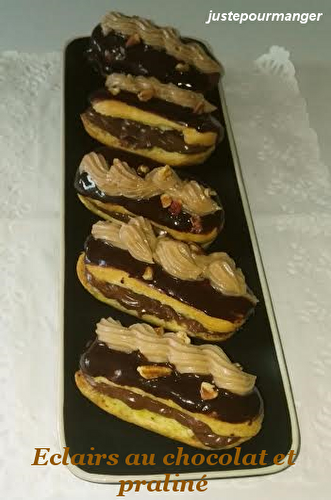 Eclairs au chocolat et praliné