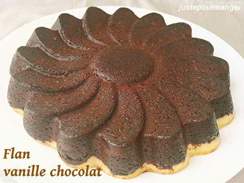 Flan vanille chocolat