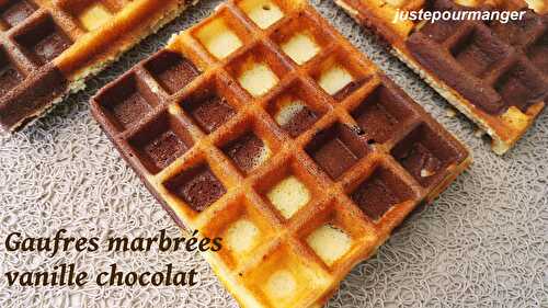 Gaufres marbrées vanille chocolat