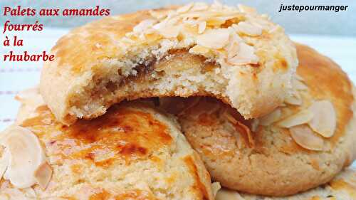 Palets aux amandes fourrés à la rhubarbe