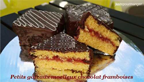 Petits gâteaux moelleux chocolat framboise