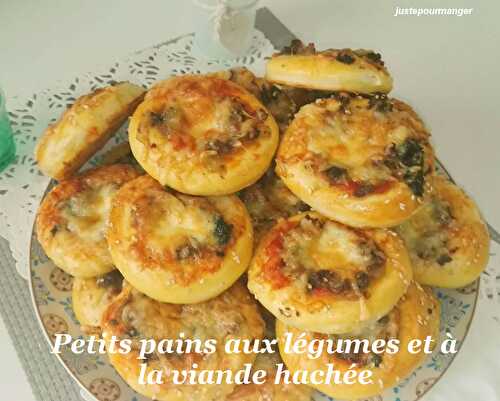 Petits pains aux légumes et à la viande hachée