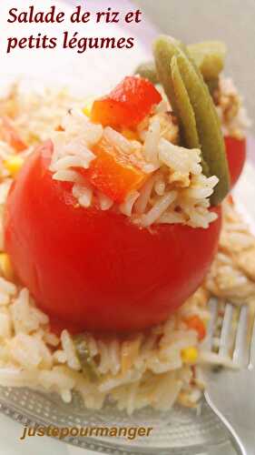 Salade de riz et petits légumes