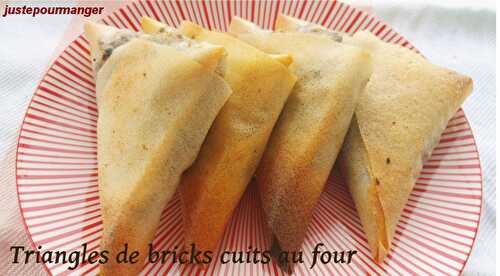 Triangles de bricks cuits au four