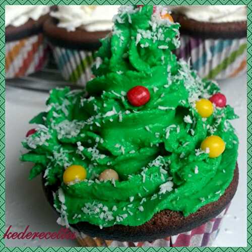 Cupcakes de Noel chocolat coeur Bounty