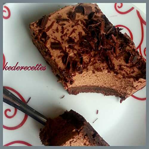 Entremet mi fondant mi mousse, chocolat