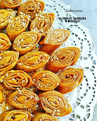 Gâteaux Langues d'oiseaux au miel