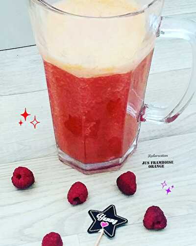 Jus framboise, orange touche de gingembre