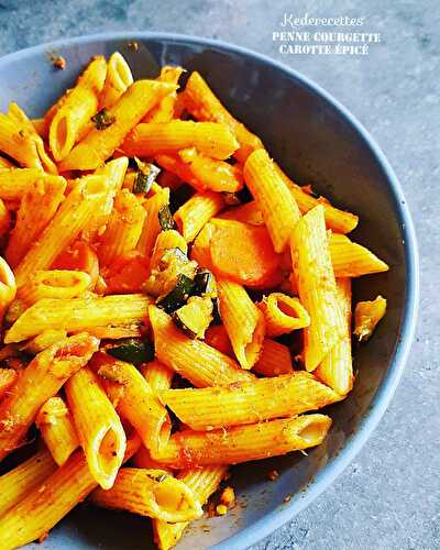 Penne aux courgettes Carottes et épices