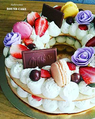 Round cake Pistache fraise