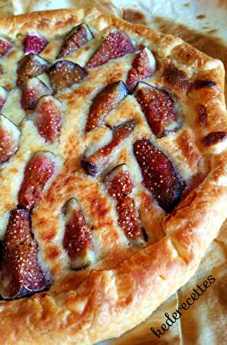 Tarte fine aux figues, crème d'amande