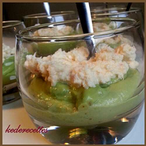 Verrine avocat, crabe