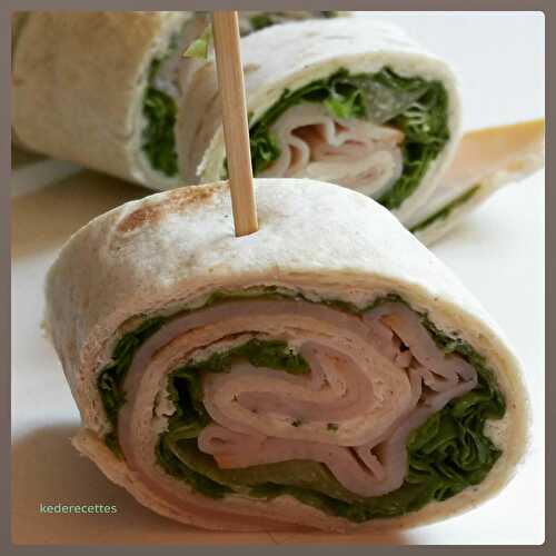 Wrap dinde fumé, Boursin et salade