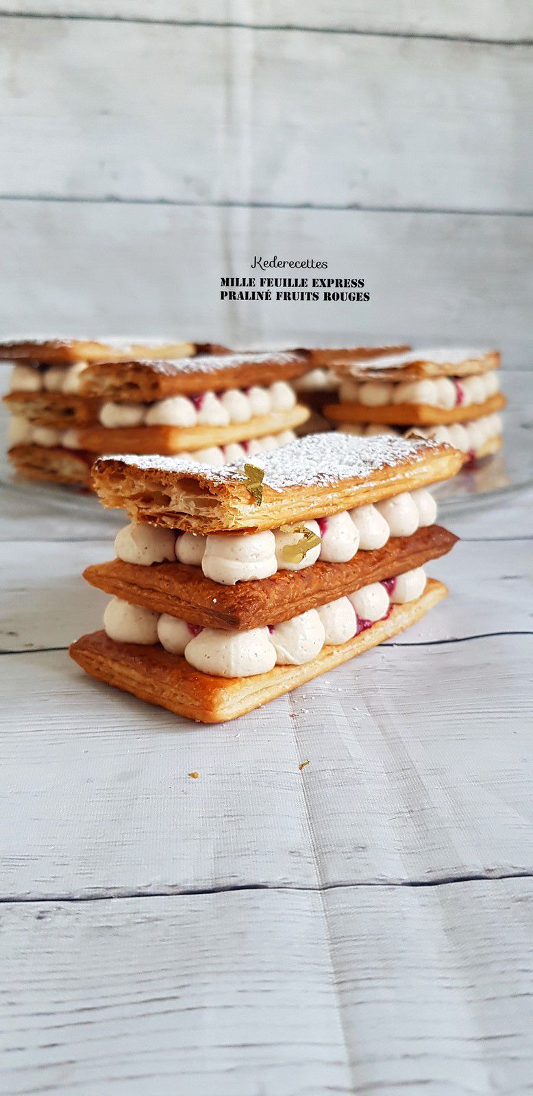 Mille feuille express Praliné fruits rouges 