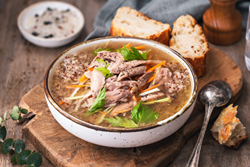 Bouillon de Poulet Fermier d’Auvergne au quinoa et épices douces