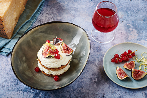 Cheesecake au Grana Padano, citron et figues