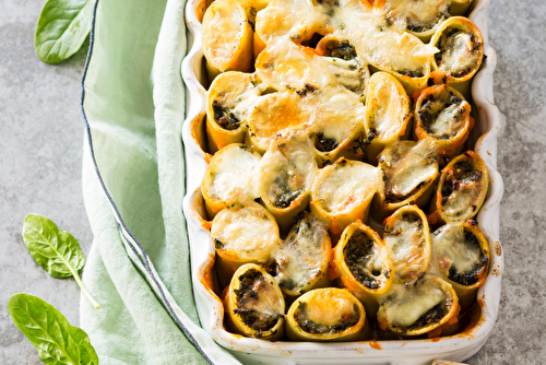 Cannelloni au bœuf, aux épinards et au Reblochon AOP