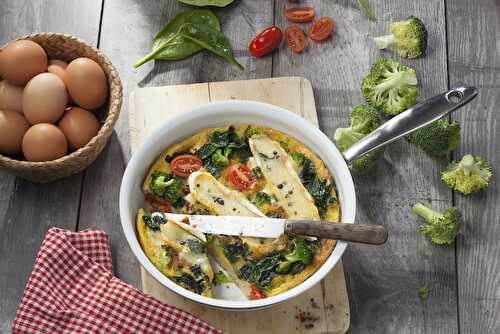 Frittata italienne aux légumes et reblochon