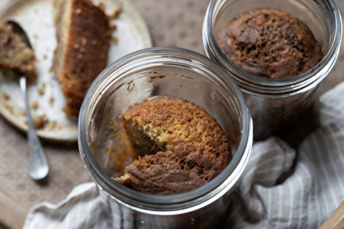 Le gâteau marbré en bocal