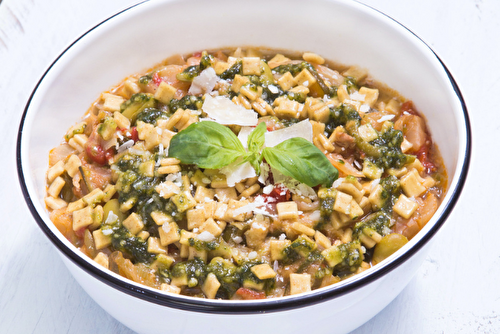 Minestrone de crozets Alpina Savoie à la génoise