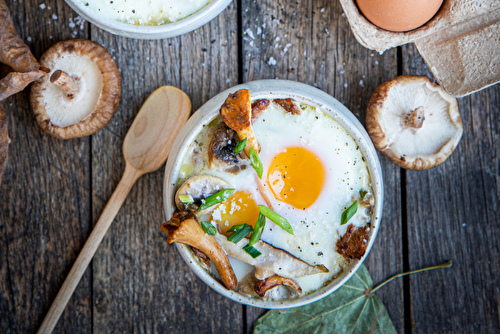 Oeufs cocotte à la forestière