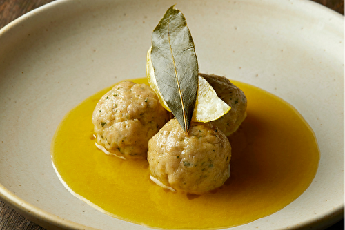 Boulettes de veau au citron et à la muscade, beurre de cannelle