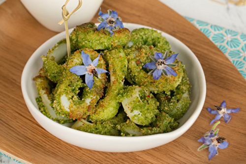 Calamars en croûte d’herbes et mousse de Tentation de Saint Félicien Etoile du Vercors