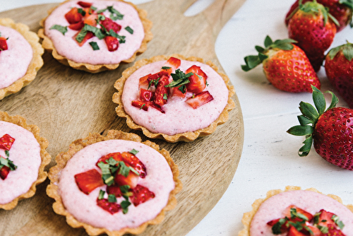 Tartelettes à la mousse de fraises vanillée