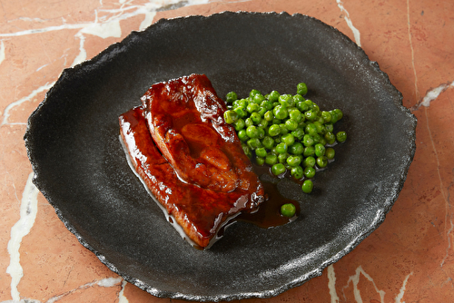 Tendrons de veau au tandoori, petits pois à la sariette