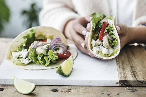 Fajitas au poulet et au guacamole