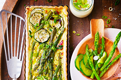 Quiche au yaourt et légumes verts