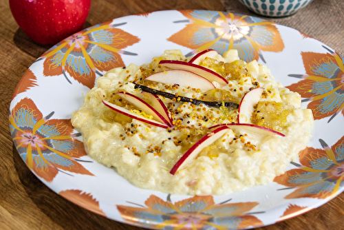 Riz au lait à la pomme Pink Lady®, au miel et au pollen