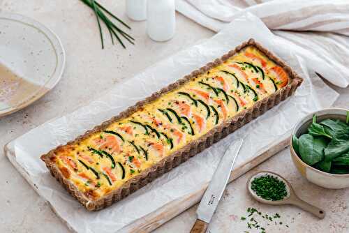 Tarte au saumon Salma et courgettes sans gluten