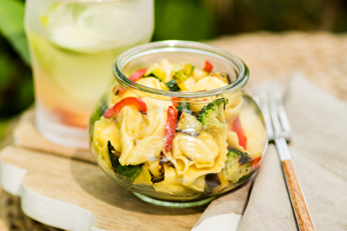 Tortellini fromage de chèvre, tomates séchées et mozzarella Giovanni Rana aux petits légumes