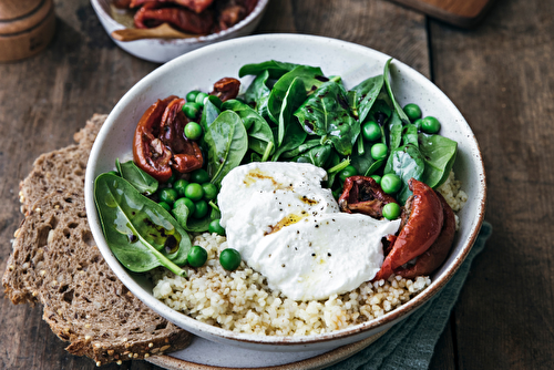 Veggie bowl aux pousses d’épinards Florette