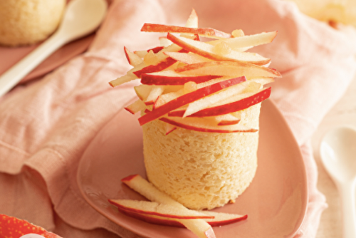 Mini charlottes aux pommes Pink Lady®, compote de pommes au cidre et chantilly vanille