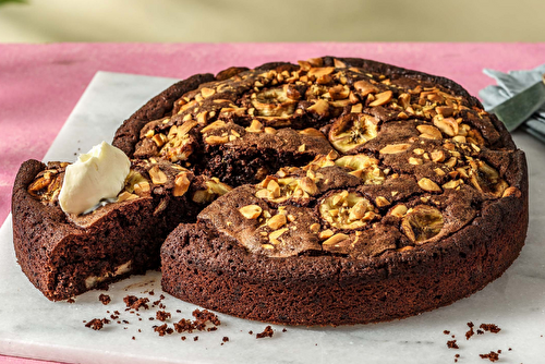 Gâteau au chocolat à la banane et aux cacahuètes