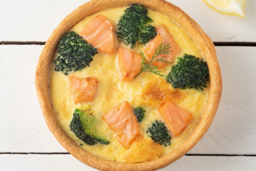 Quiches au saumon fumé et brocoli