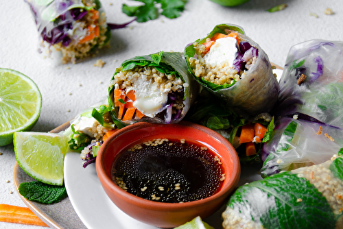 Rouleaux de printemps végétariens au quinoa