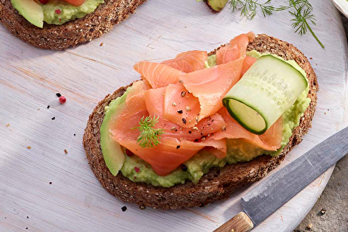 Avocado toast gourmand au saumon fumé Mowi